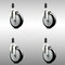 Service Caster 5 Inch 316SS Black Polyurethane Swivel 1-3/8 Inch Expanding Stem Caster Set SCC SCC-SS316EX20S514-PPUB-BLK-138-4 - alternate 4